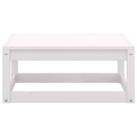 4 pcs salon de jardin - Mobilier d'extérieur Blanc Bois de pin massif-JU7887 - Image 9