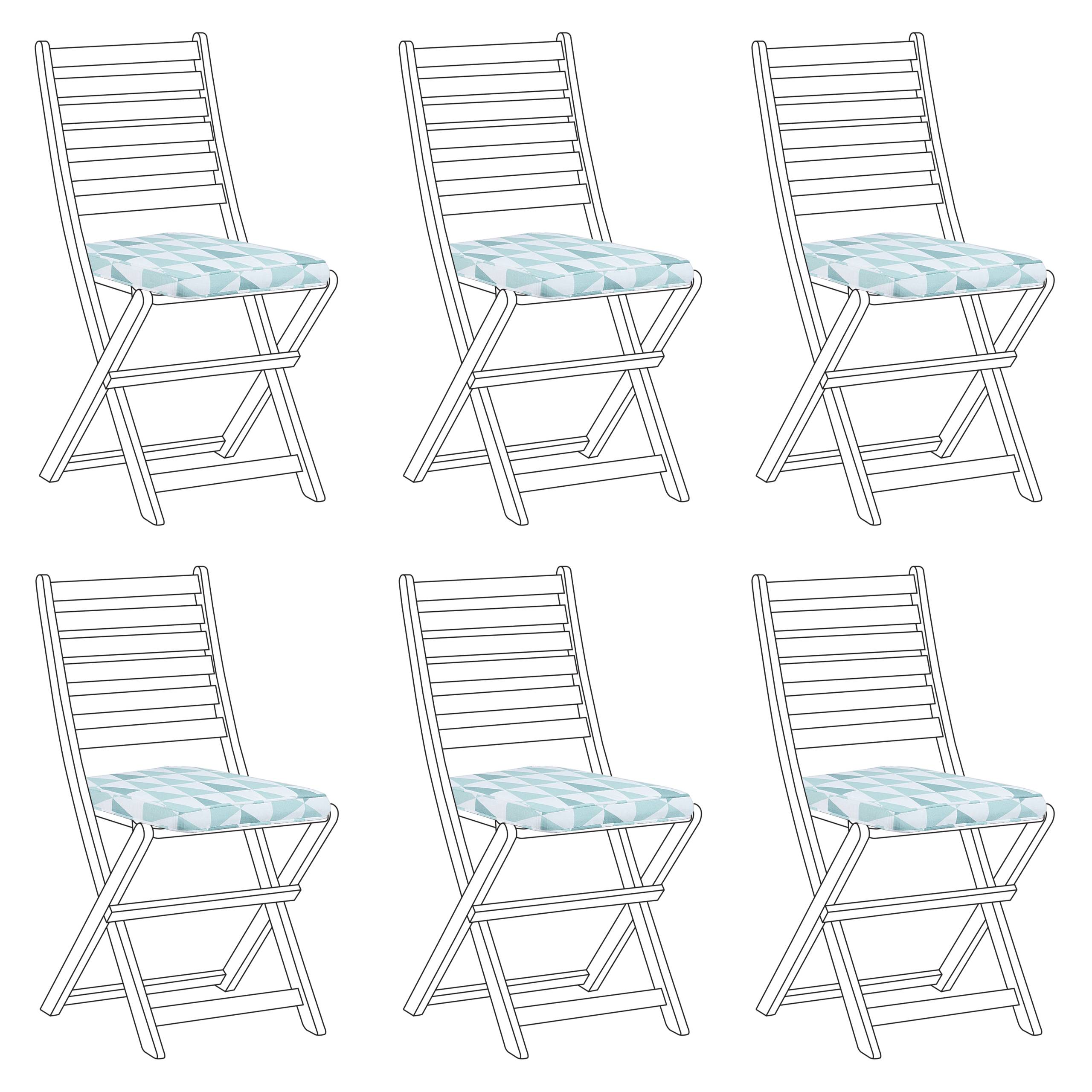 Beliani - Coussin d'assise d'extérieur Polyester Bleu clair TOLVE - Beliani - Imagen 4