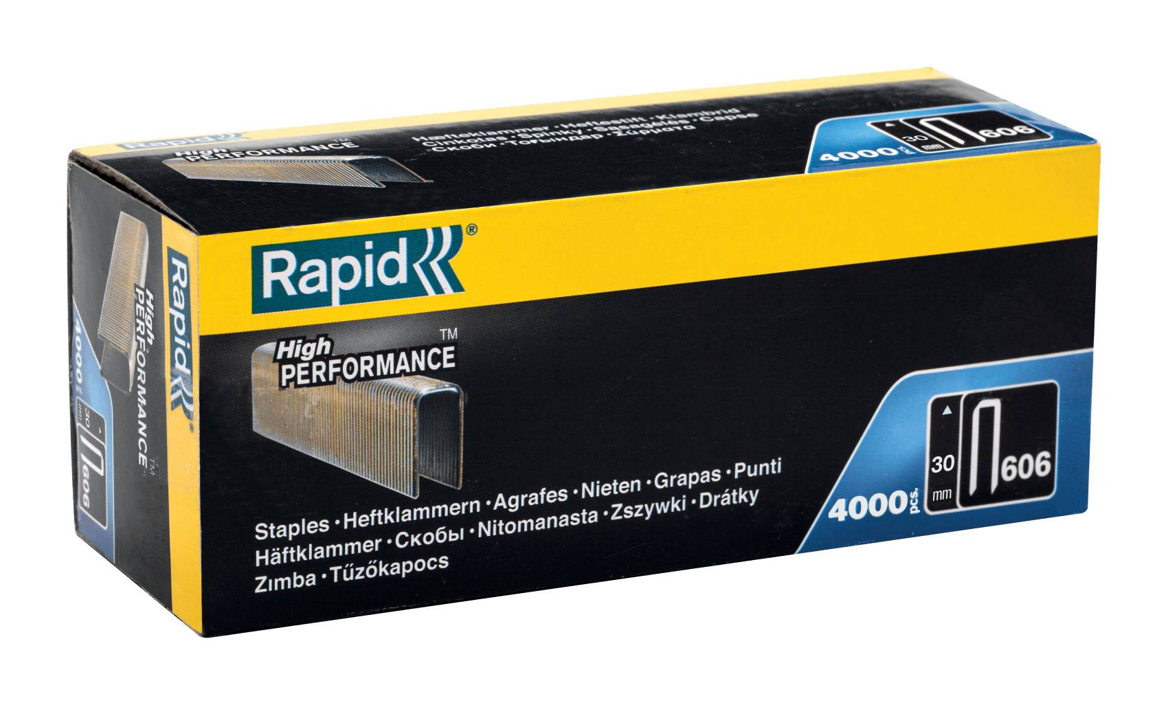 Agrafes en fil plat galvanisés n° 606/30 mm - 4000 pièces - Boite en carton - RAPID-ISABERG - 466301040 - Imagen 1