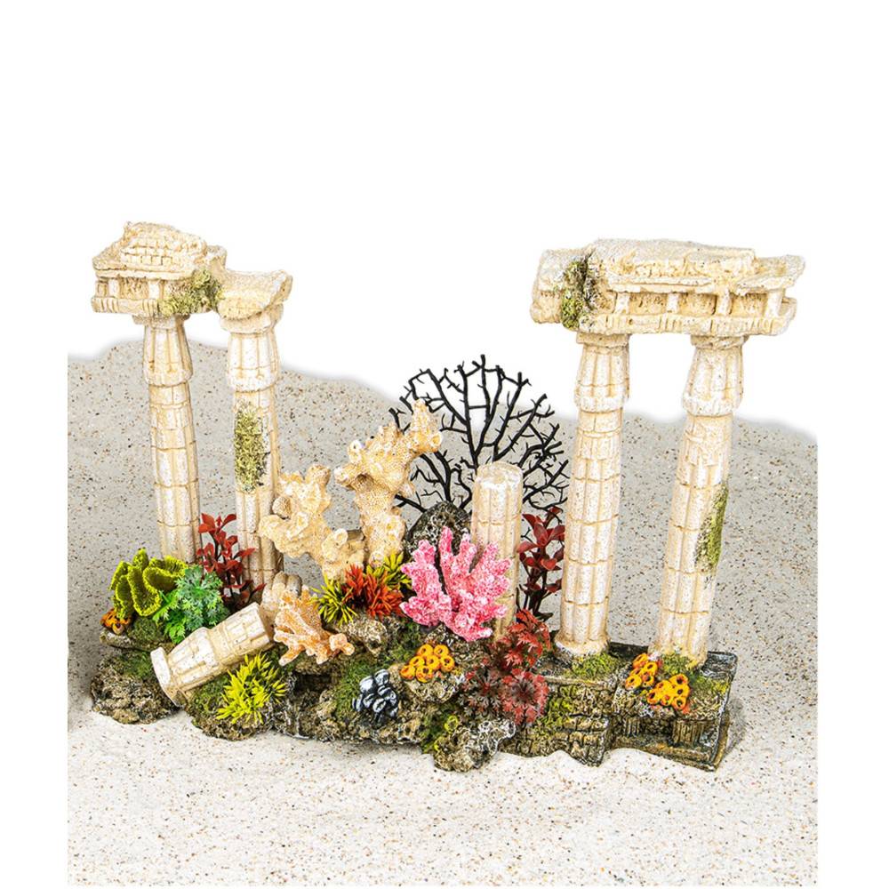Vadigran - Colonnes antiques romaines  42 cm avec bulleur Décoration aquarium - Imagen 1