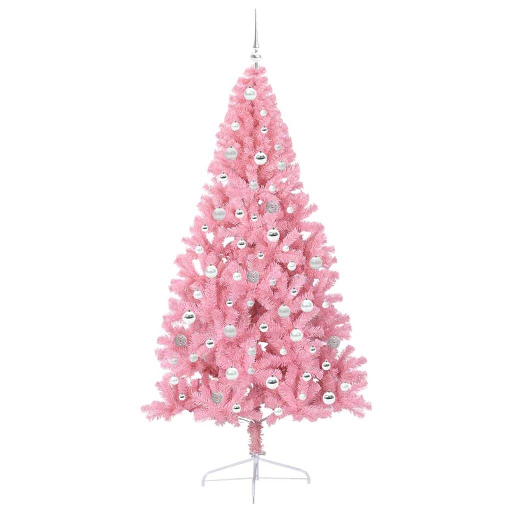 Vidaxl - Sapin de Noël artificiel pré-éclairé Rose 210 cm PVC vidaXL 3397094 - Image 5