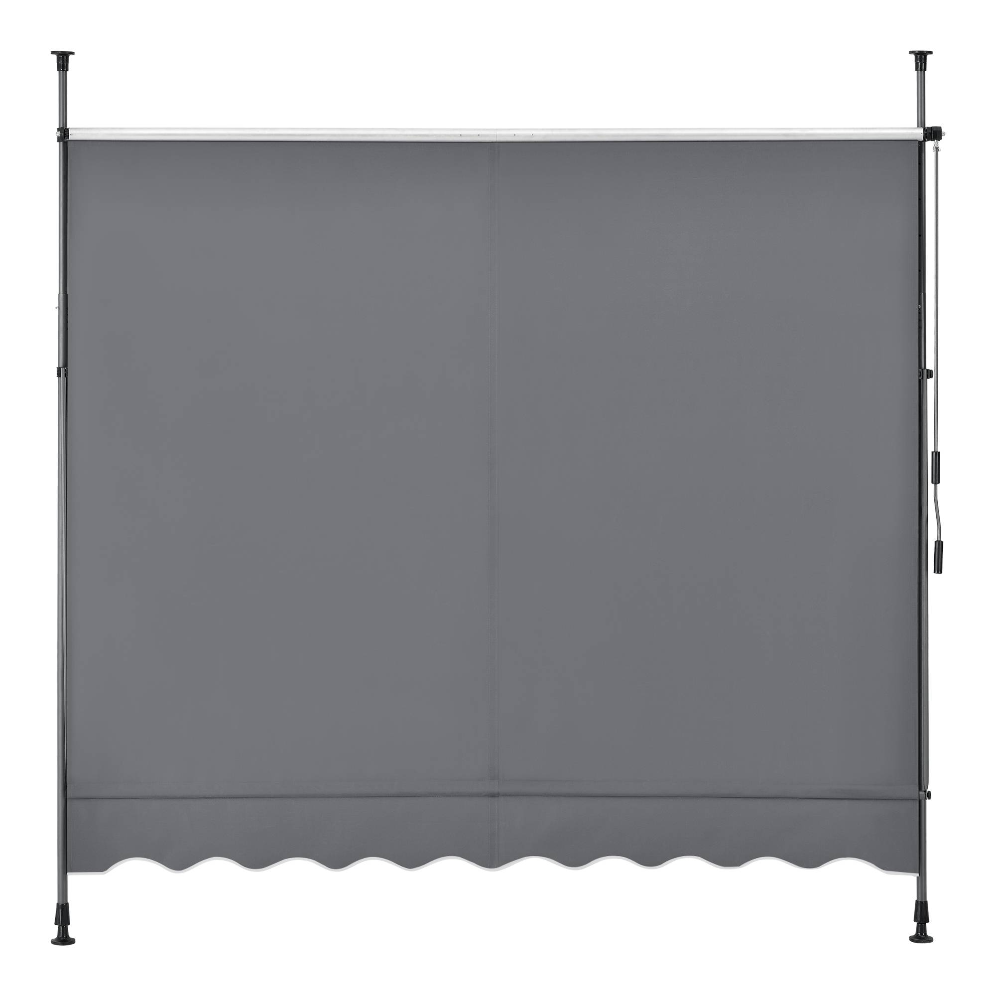 Pro.Tec - Store Banne Téléscopique Acier Polyester 250 x 120 x 220-309 cm Gris Ardoise [pro.tec] - Image 5