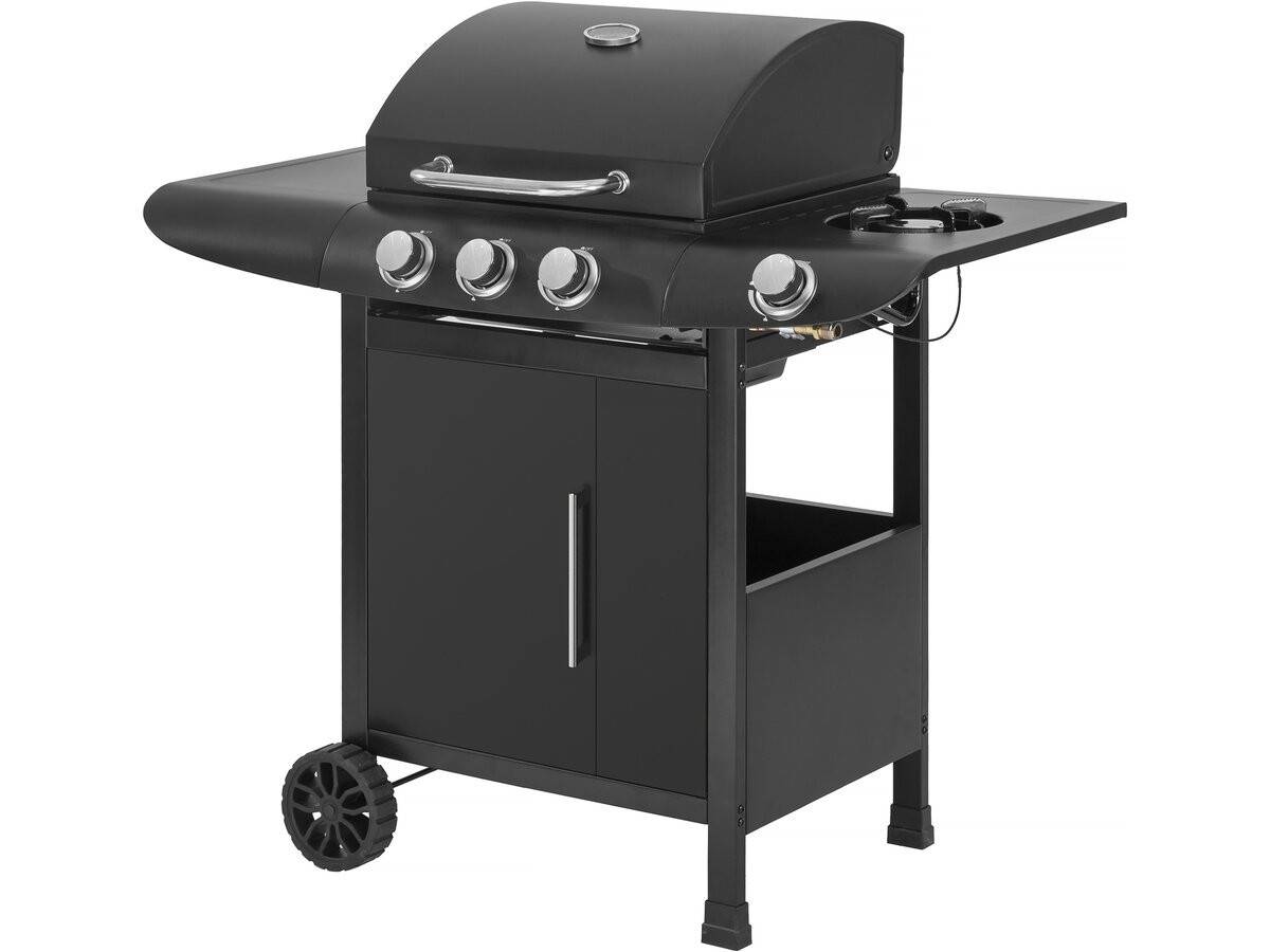 Barbecue Gaz "feria 4" - 4 Brûleurs Dont 1 Latéral - 11.5 Kw - Noir -habitat Et Jardin - Imagen 3
