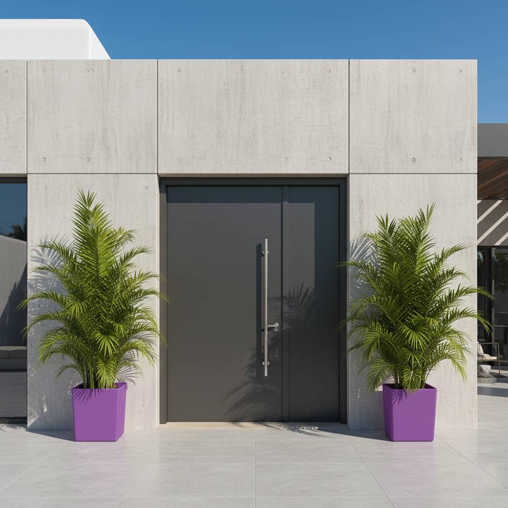 Pot de fleurs carré cubio h 50 cm-plast'up rotomoulage - Image 4