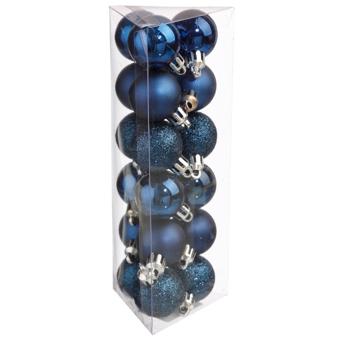 Fééric Lights & Christmas - Boule de Noël 30 mm x18 Bleu Nuit - Atmosphera Créateur d'intérieur - Imagen 1