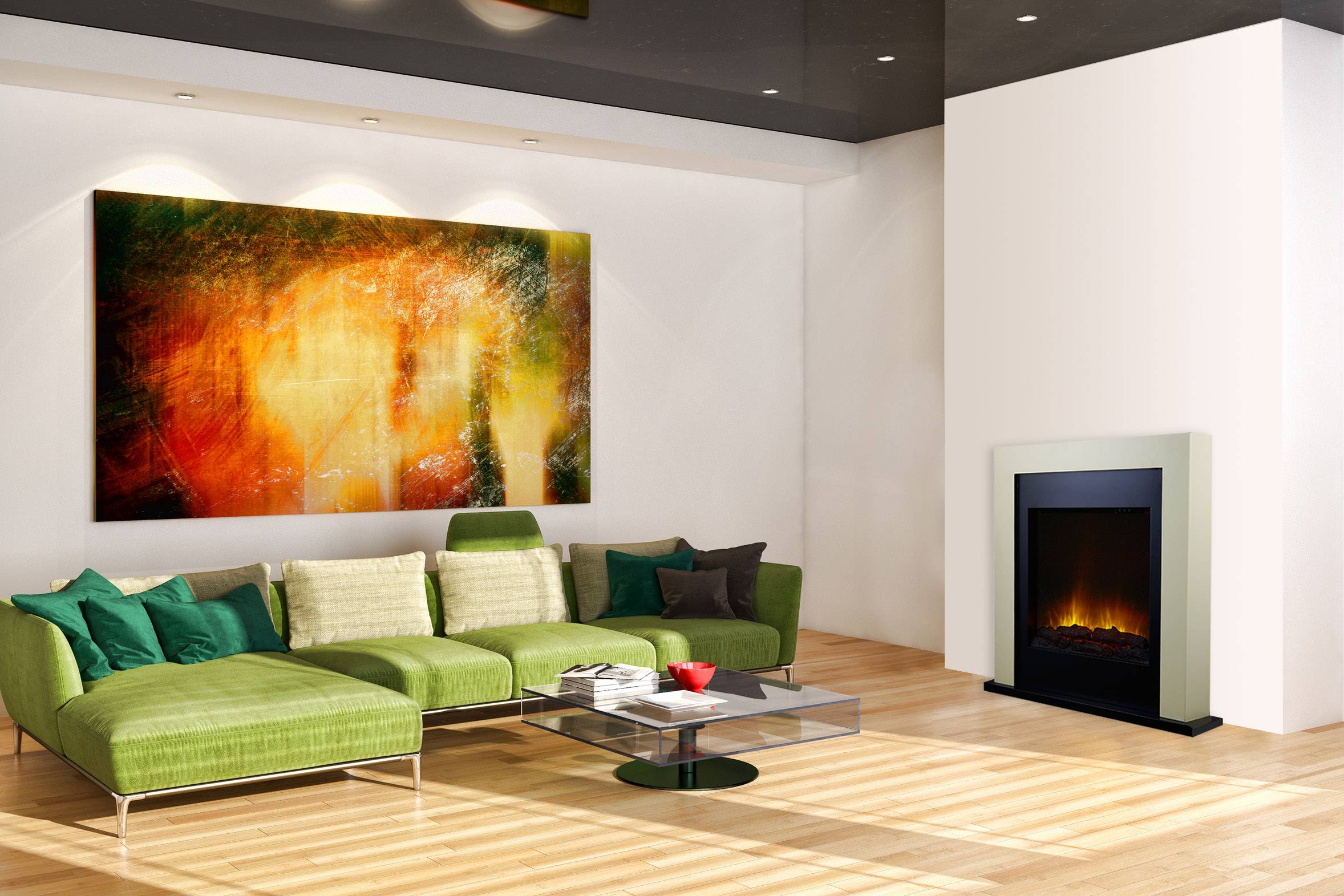 Cheminée électrique à poser Avoriaz 85 cm Effet Flammes LED Chemin'Arte - Imagen 2