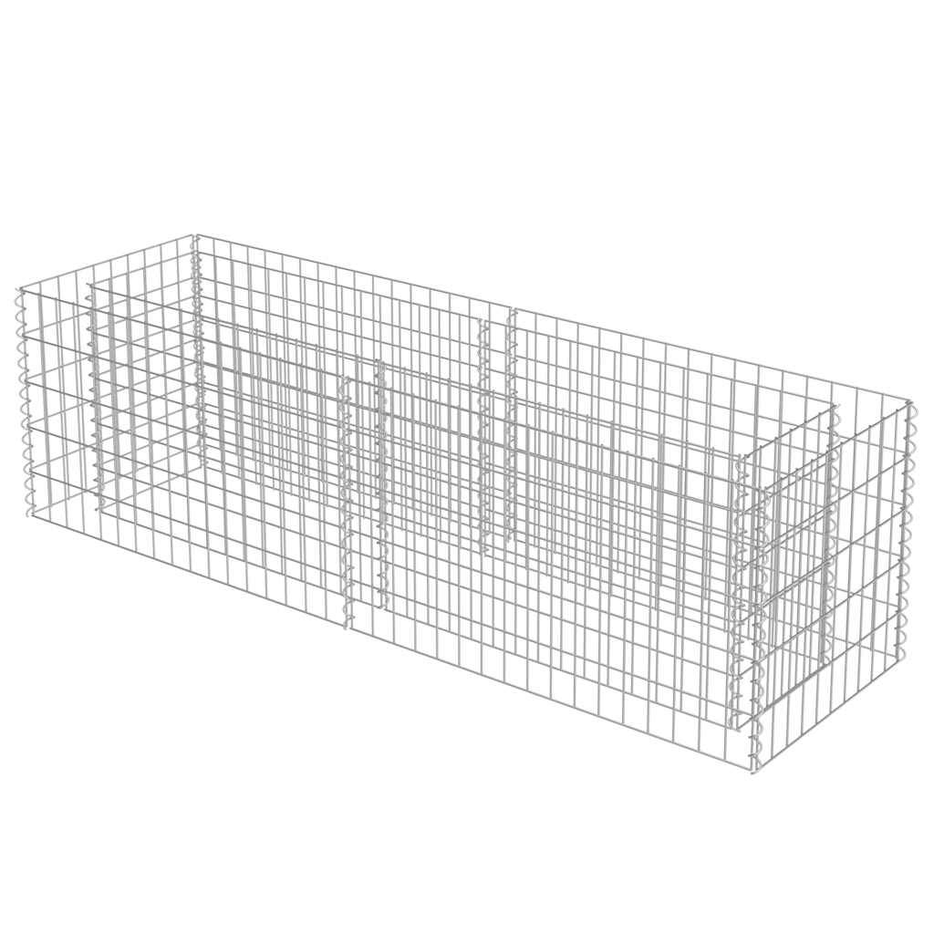 Vidaxl - Lit surélevé à gabion Acier galvanisé 180x50x50 cm vidaXL 143559 - Image 8