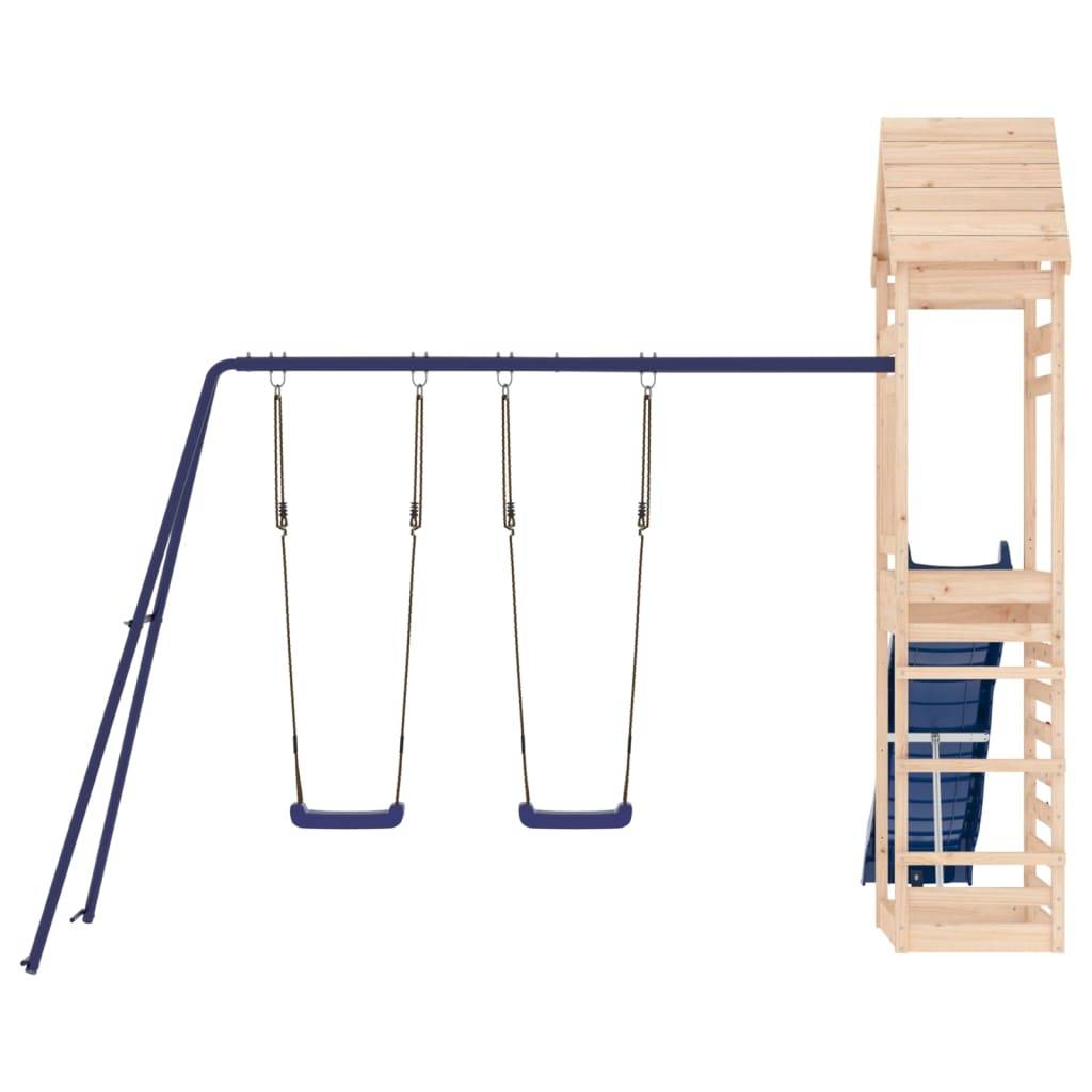Helloshop26 - Aire de jeux d'extérieur balançoires toboggan portiques robuste jeux jardin 316 x 363 x 264 cm bois de pin massif - Imagen 3