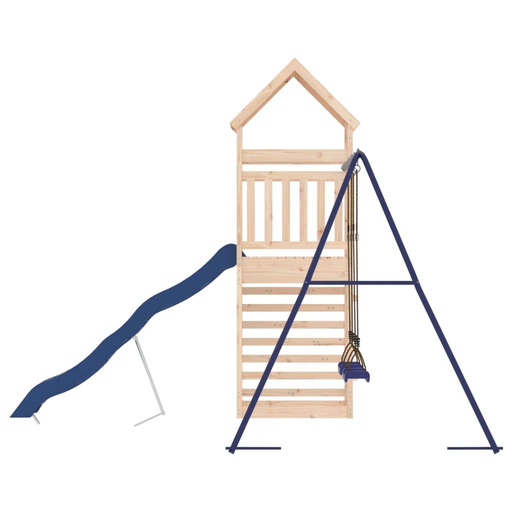 Helloshop26 - Aire de jeux d'extérieur balançoires toboggan portiques robuste jeux jardin 316 x 363 x 264 cm bois de pin massif - Imagen 5