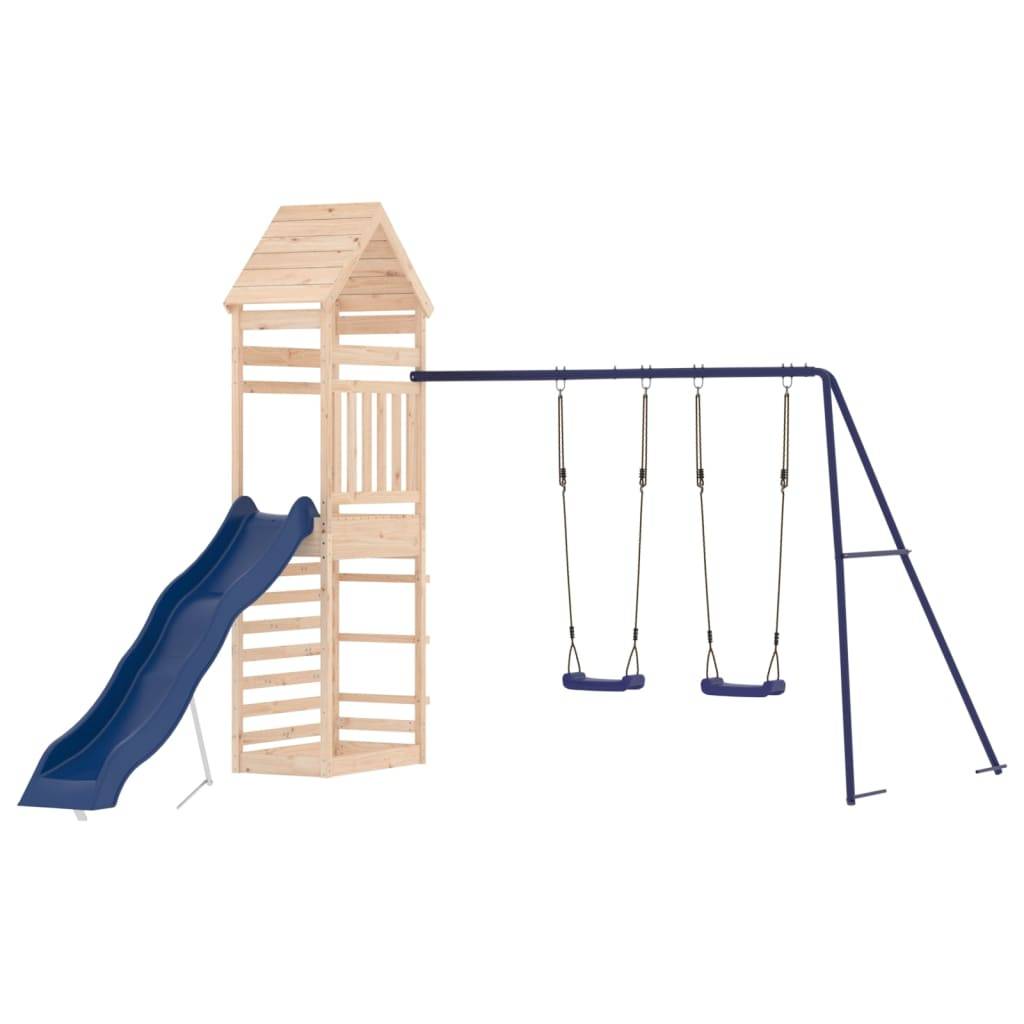 Helloshop26 - Aire de jeux d'extérieur balançoires toboggan portiques robuste jeux jardin 316 x 363 x 264 cm bois de pin massif - Imagen 2
