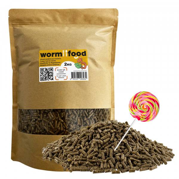 WormFood 2kg - Aliment protéiné pour les vers de terre