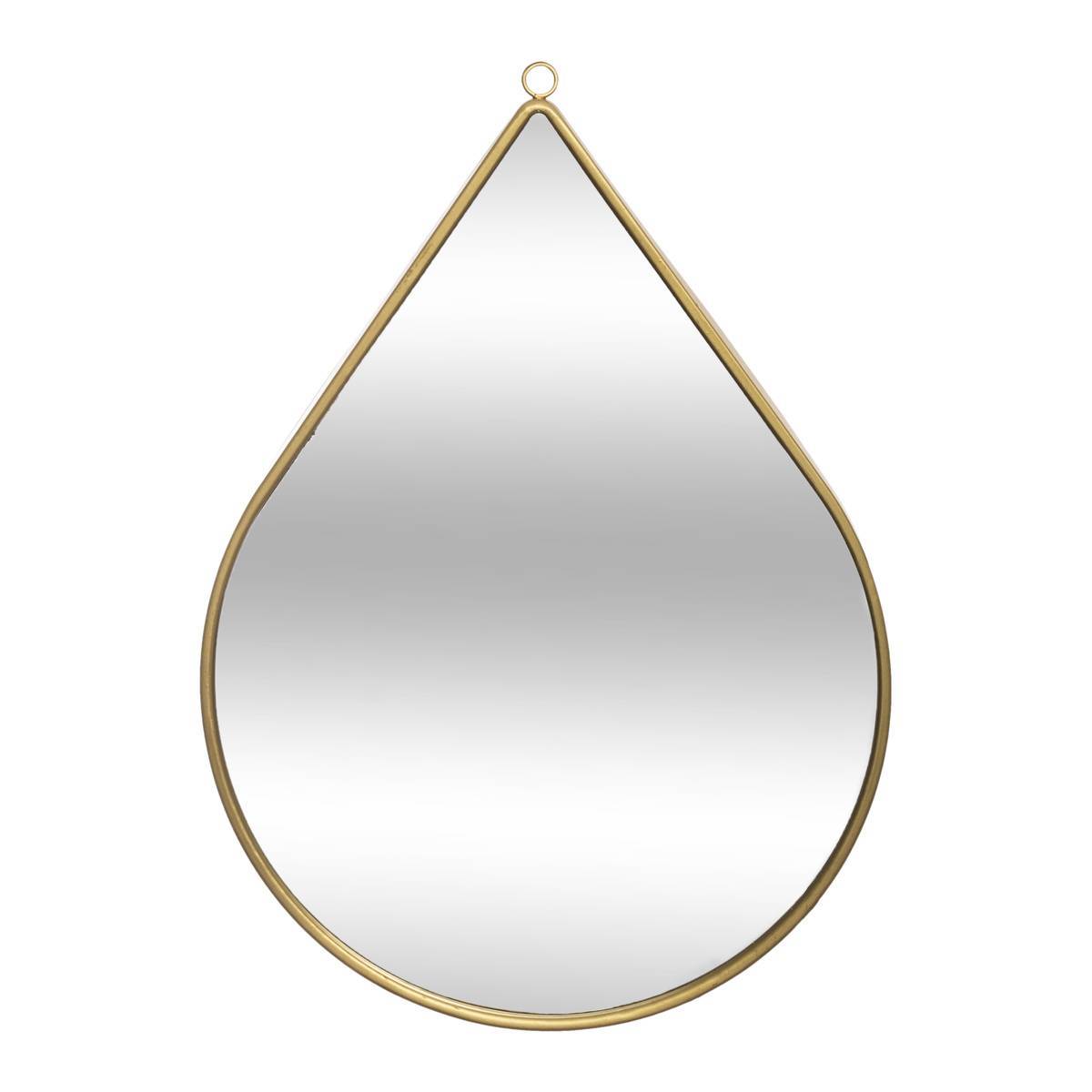 Atmosphera - Miroir "Goutte" métal doré 21x29cm - Atmosphera Créateur d'intérieur - Image 1
