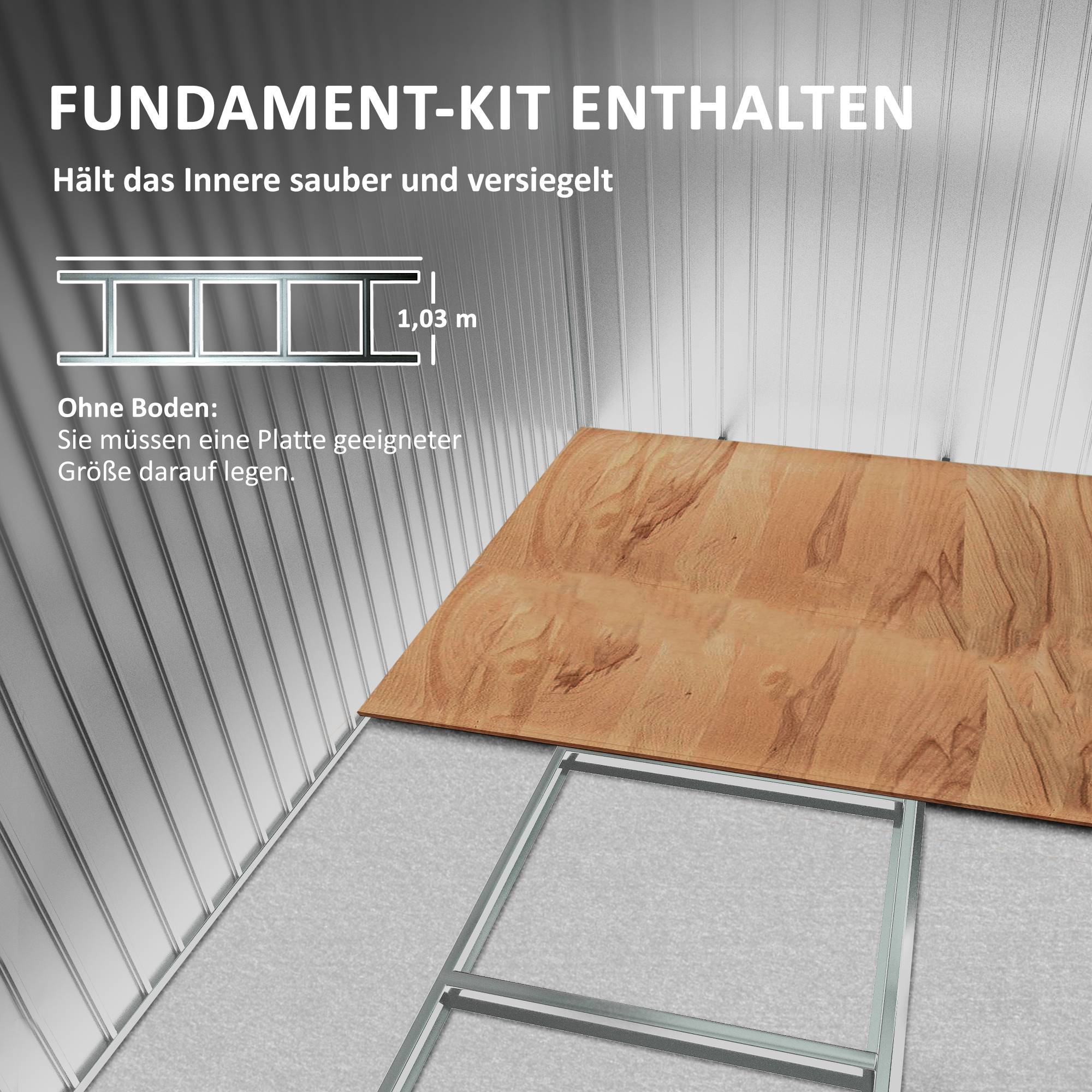 ComfortXL - Abri de jardin acier extérieur rangement outils toit monopente 280x130x172cm vert clair - ComfortXL Outdoor Living - Image 6
