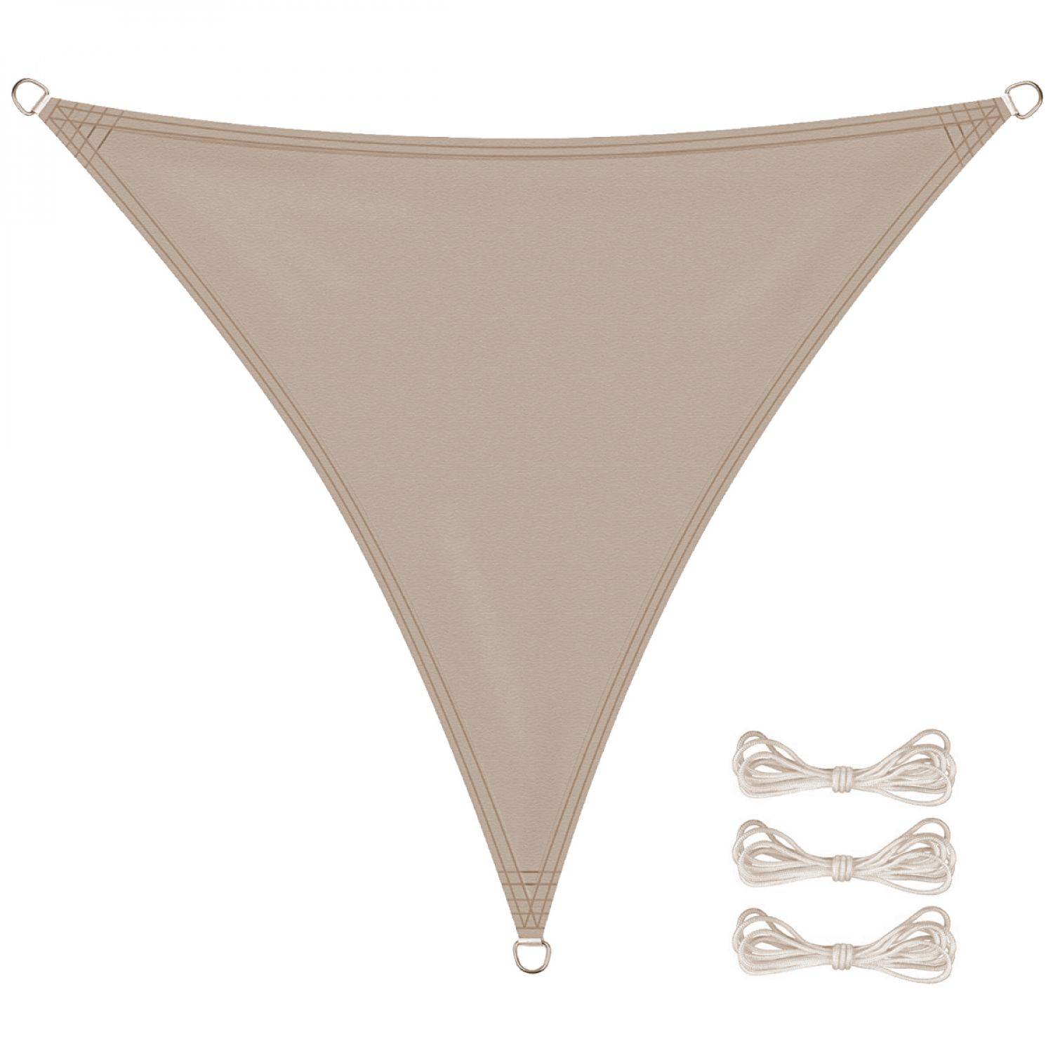 Linxor - Voile d'ombrage triangulaire imperméable et anti-UV - 4 x 4 x 4 m - Taupe - Linxor - Imagen 1