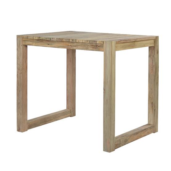 Table haute en teck recyclé 120 cm Toscagne - Gecko Jardin - Imagen 2