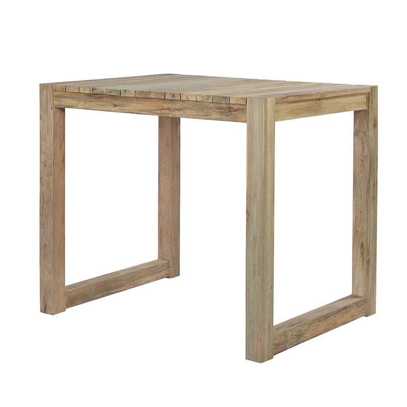 Table haute en teck recyclé 120 cm Toscagne - Gecko Jardin - Imagen 2