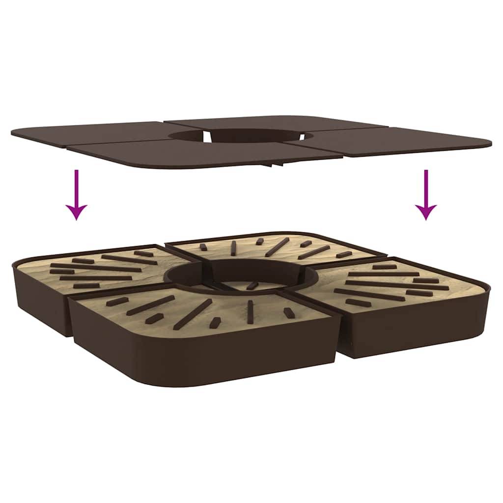 Accessoire parasol polypropylène marron  100 x 100 x 11 cm  - Prolenta premium p341.5 - Image 6
