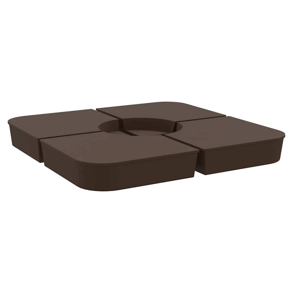 Accessoire parasol polypropylène marron  100 x 100 x 11 cm  - Prolenta premium p341.5 - Image 5