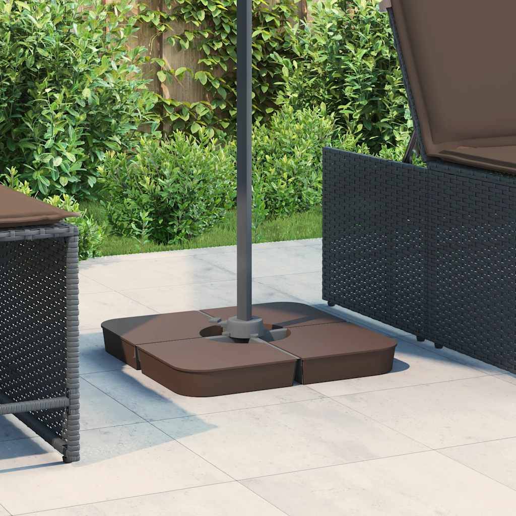 Accessoire parasol polypropylène marron  100 x 100 x 11 cm  - Prolenta premium p341.5 - Image 2