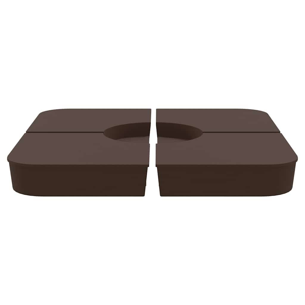Accessoire parasol polypropylène marron  100 x 100 x 11 cm  - Prolenta premium p341.5 - Image 3
