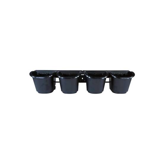 LIKEUDO Lot De 3 Supports Muraux Pots De Fleurs 20,3 Cm – Noir, Pour Intérieur & Extérieur