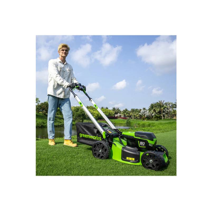 Greenworks - Tondeuse autotractée Brushless GREENWORKS 60V - Coupe de 51cm - 1 batterie 4.0 Ah - 1 Chargeur - GD60LM51SPK4 - Image 4