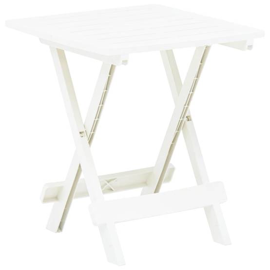 Vidaxl - Table pliable de jardin blanc 45x43x50 cm plastique vidaXL 48808 - Imagen 1