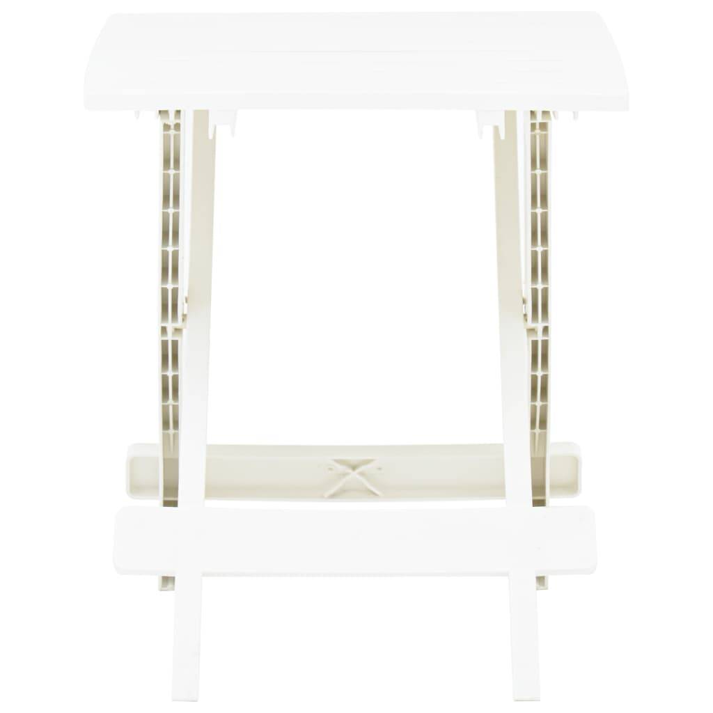 Vidaxl - Table pliable de jardin blanc 45x43x50 cm plastique vidaXL 48808 - Imagen 2