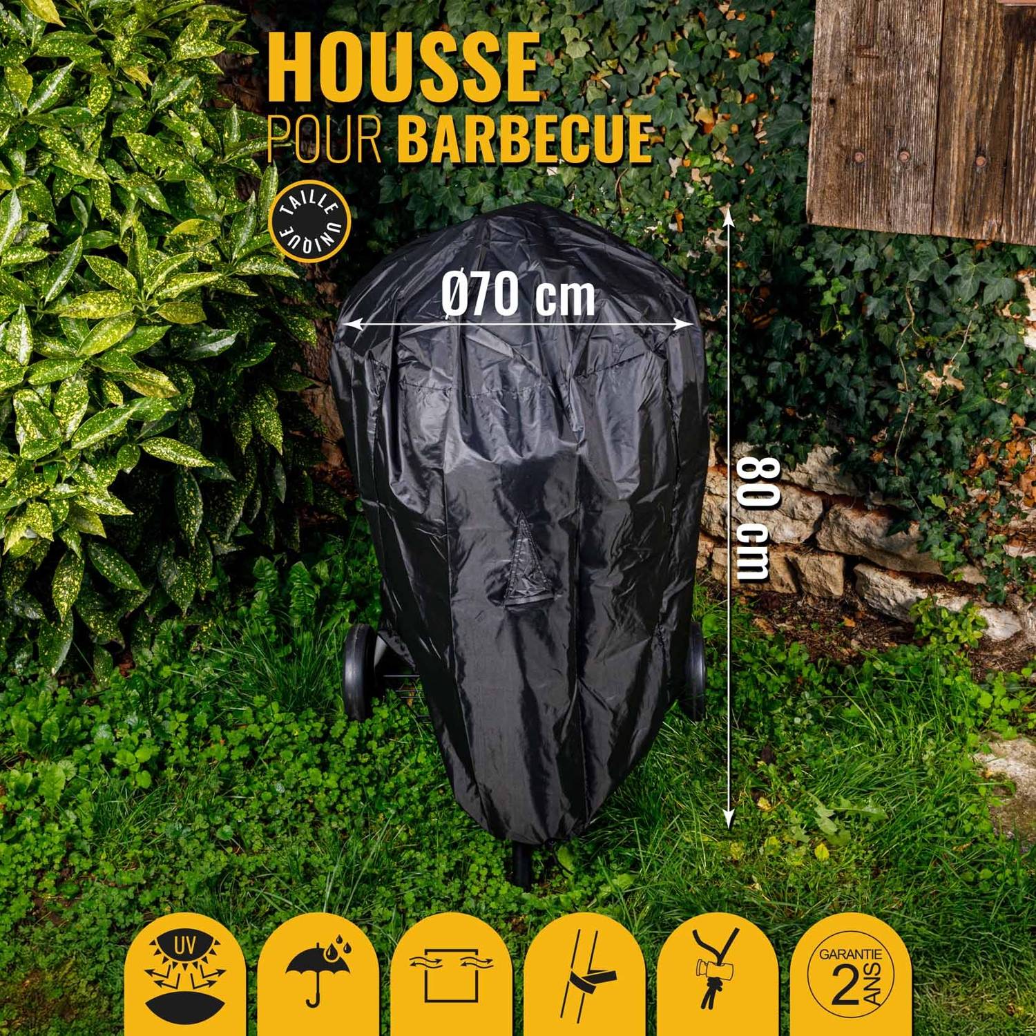 Somagic - Housse Ø 70 x H 80 cm pour barbecue rond - SOMAGIC - Image 6