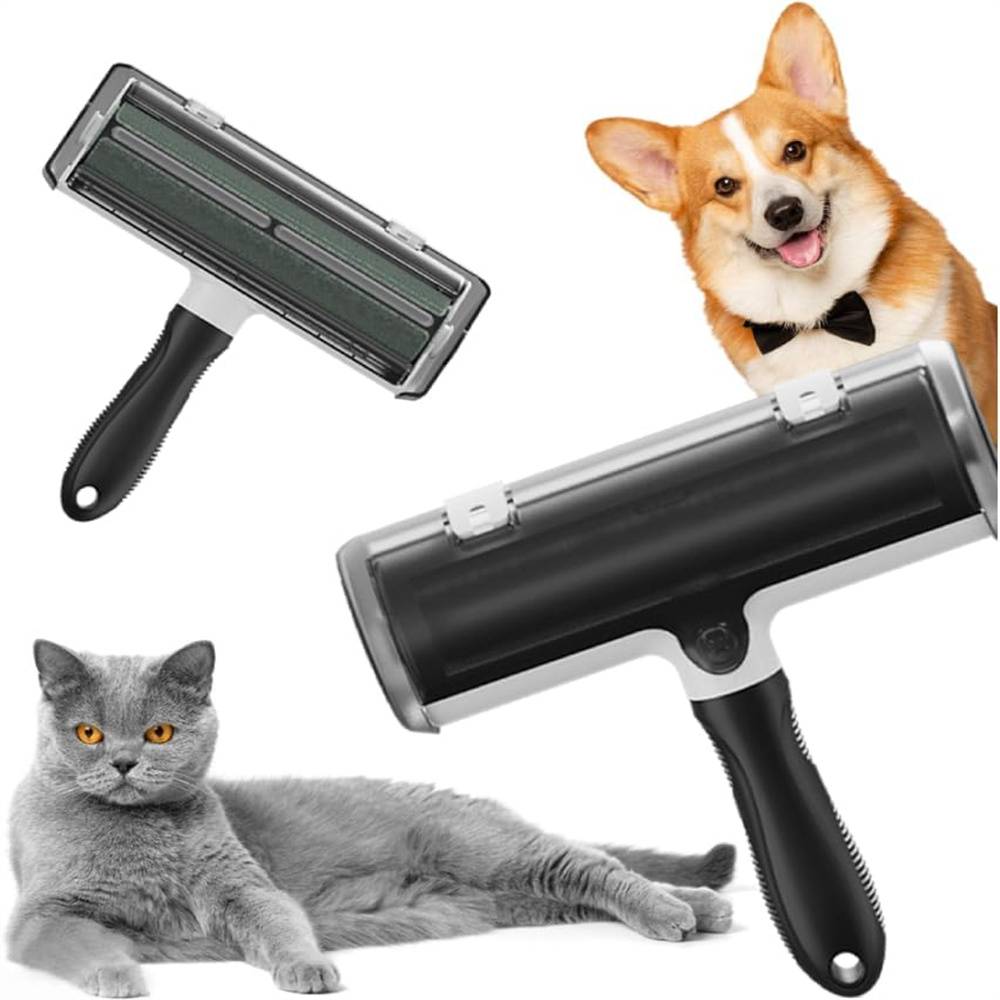 Rouleau Anti Poils Animaux Réutilisable - Noir - Image 1