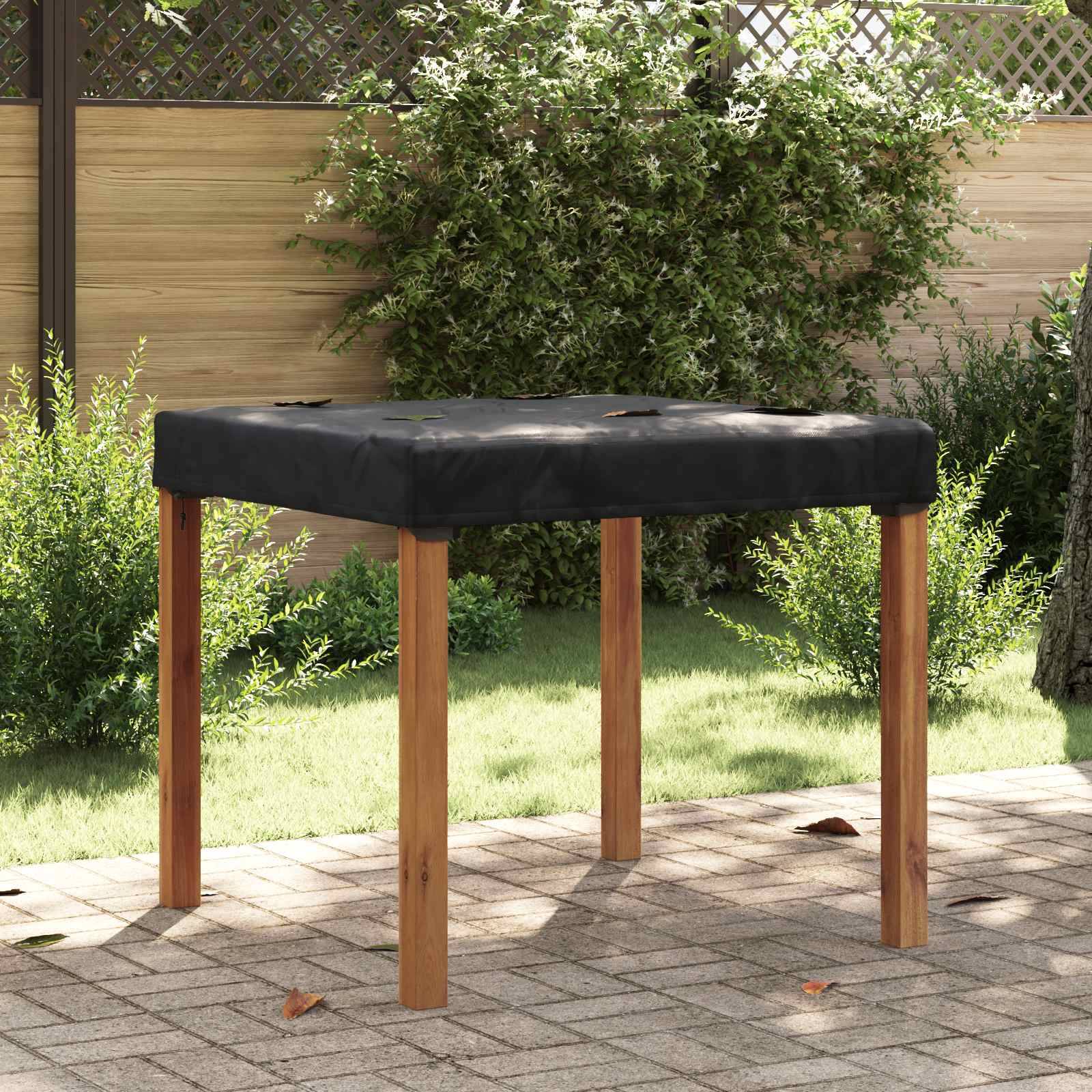 Housse de table tissu noir 102 x 102 x 15 cm, Poids:0.34kg - PANGIVO - Image 1