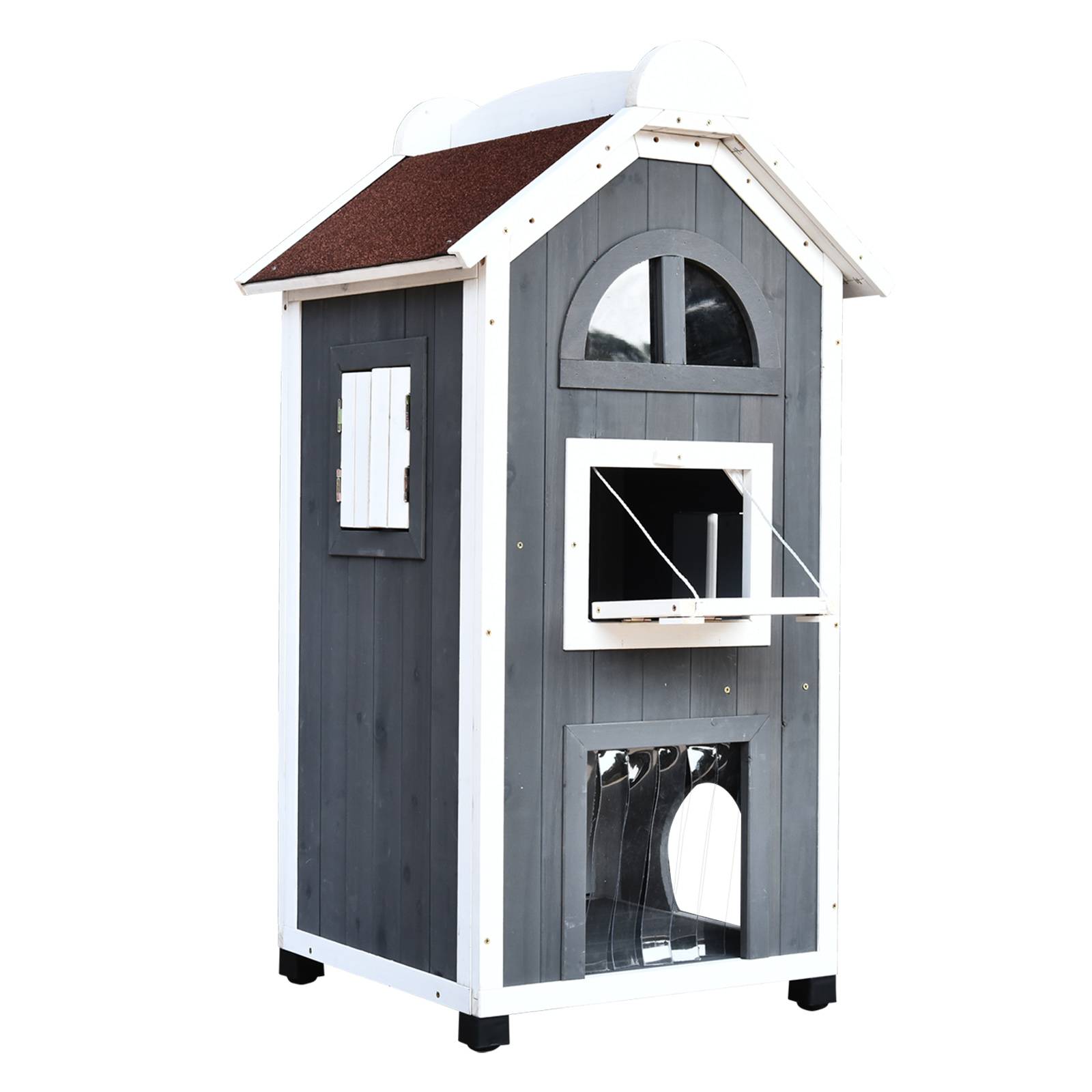 pour chat bois de sapin gris 59 x 55 x 109 cm PANGIVO — free download