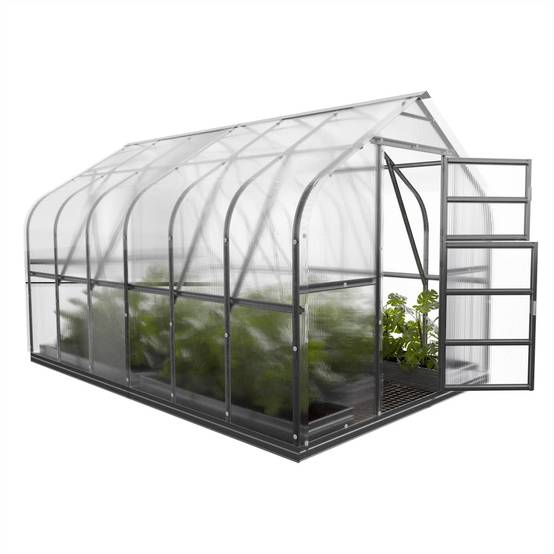 KLASIKA GREENHOUSES - Serre KLASIKA Standard 10m2, 2,5m x 4m, 4 mm avec revêtement en polycarbonate (Avec 2 toits ouvrants automatiques) - Image 4