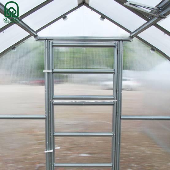 Serre KLASIKA Standard 10m2, 2,5m x 4m, 4 mm avec revêtement en polycarbonate (Avec 2 toits ouvrants automatiques) - Image 4