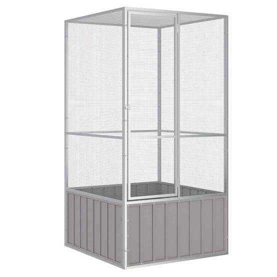 Vidaxl - Cage à oiseaux Gris 111x107x211,5 cm Acier galvanisé vidaXL 171551 - Image 1