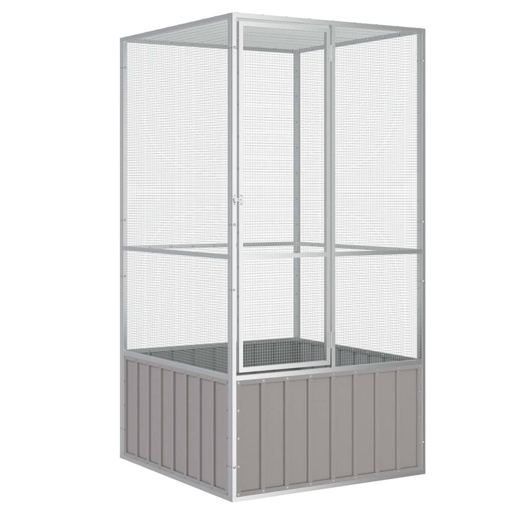 Vidaxl - Cage à oiseaux Gris 111x107x211,5 cm Acier galvanisé vidaXL 171551 - Image 1