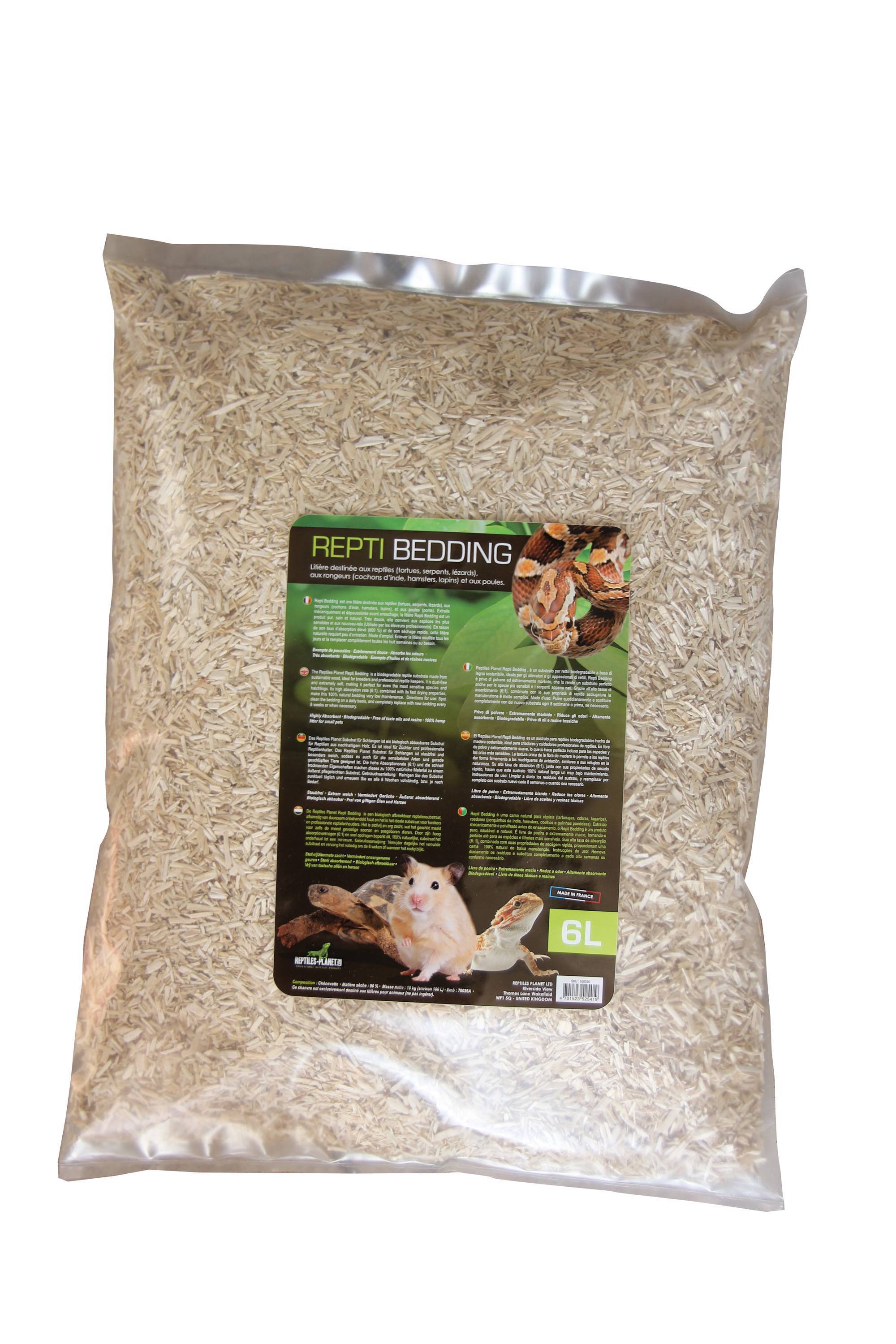 Reptiles Planet - Litière naturelle chanvre Repti Bedding 6 L - REPTILES PLANET