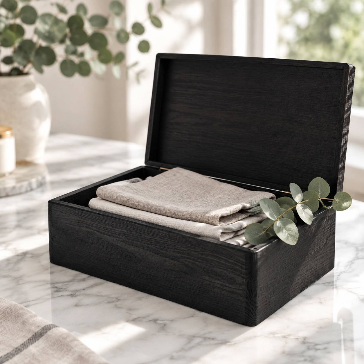 Boite de Rangement en Bois avec Couvercle pour Souvenirs et Projets Creatifs - Image 2