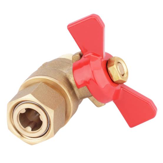 Boutte - Vanne de départ de collecteur à écrou mobile rouge - Filetage Mâle/Femelle 12 x 17 mm - Image 3