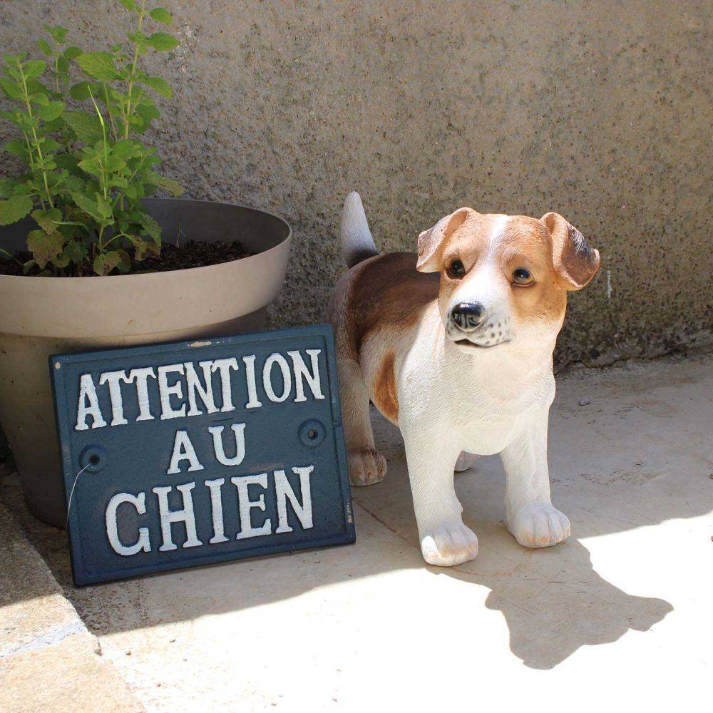 Farmwood Animals - Chien Jack russel en résine 39 x 18 x 26 cm Brun - Imagen 2