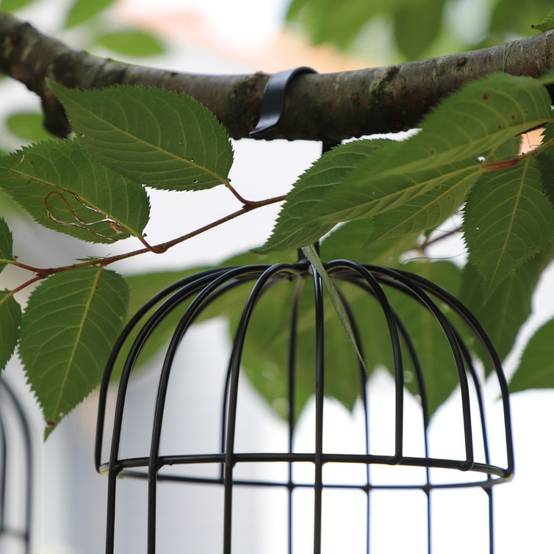 ~ Set de 2 cages en métal gris Ht.53-68 cm Chemin de campagne - Imagen 5
