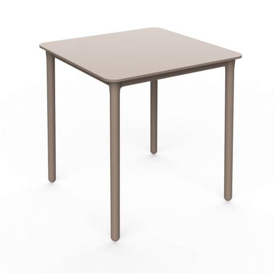 Table carrée 70x70 Marsella garbar plastique beige - Image 1