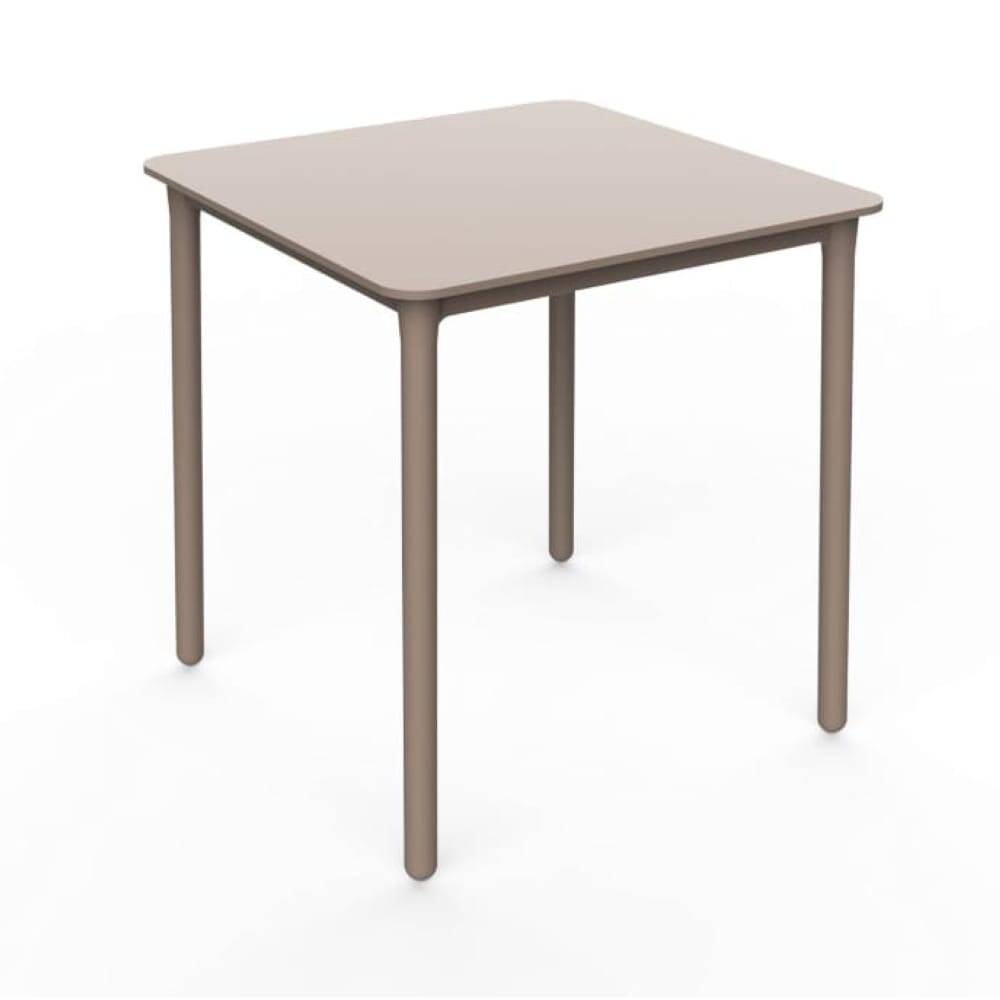 Table carrée 70x70 Marsella garbar plastique beige - Image 1