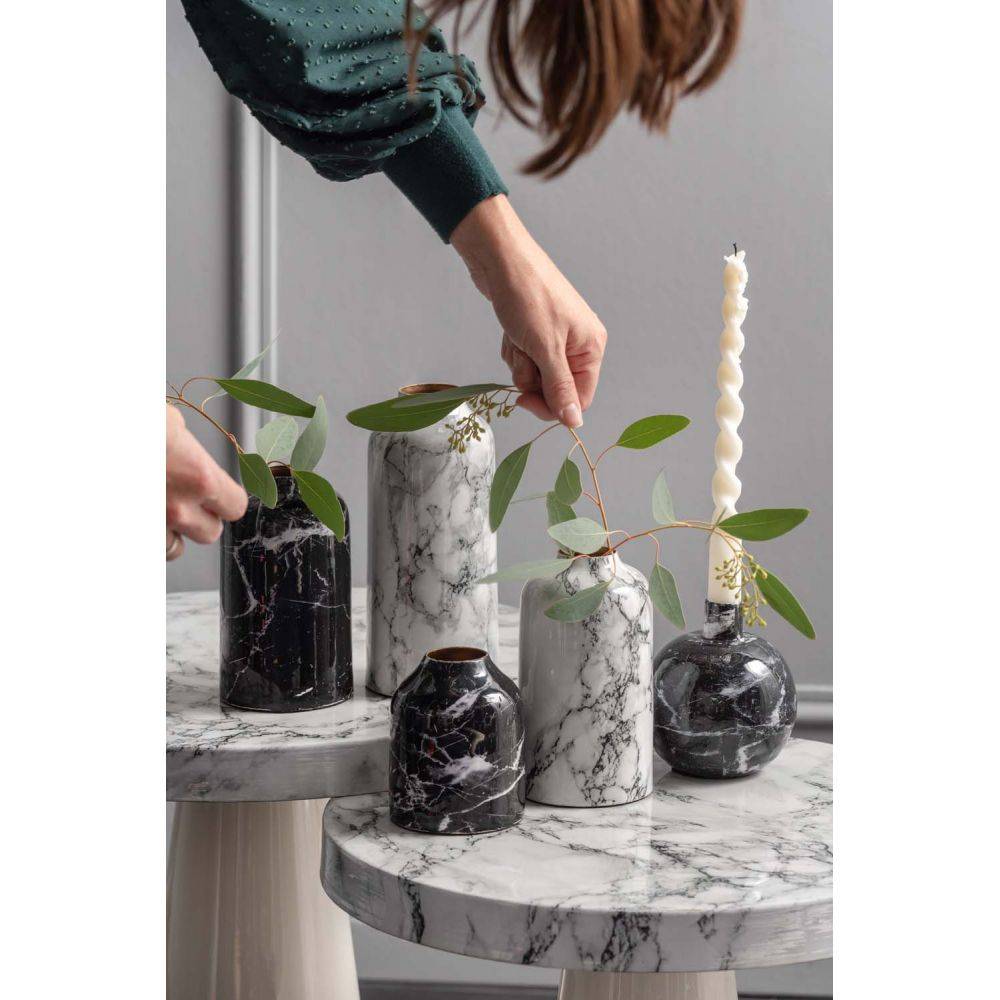 Pt Living - Bougeoire effet marbre 10 x 10 cm Marble - Imagen 2