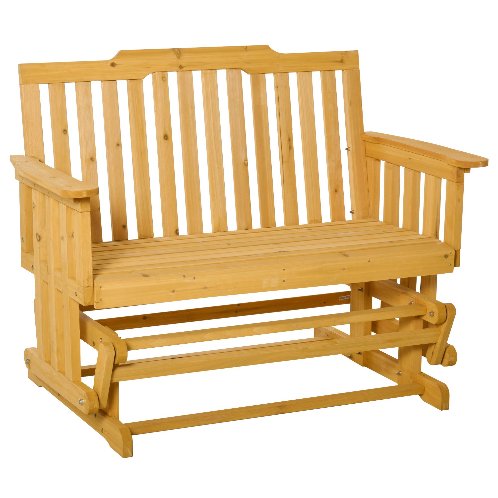 Outsunny - Banc à bascule de jardin 2 places style rural chic bois massif sapin pré-huilé - Outsunny - Imagen 1