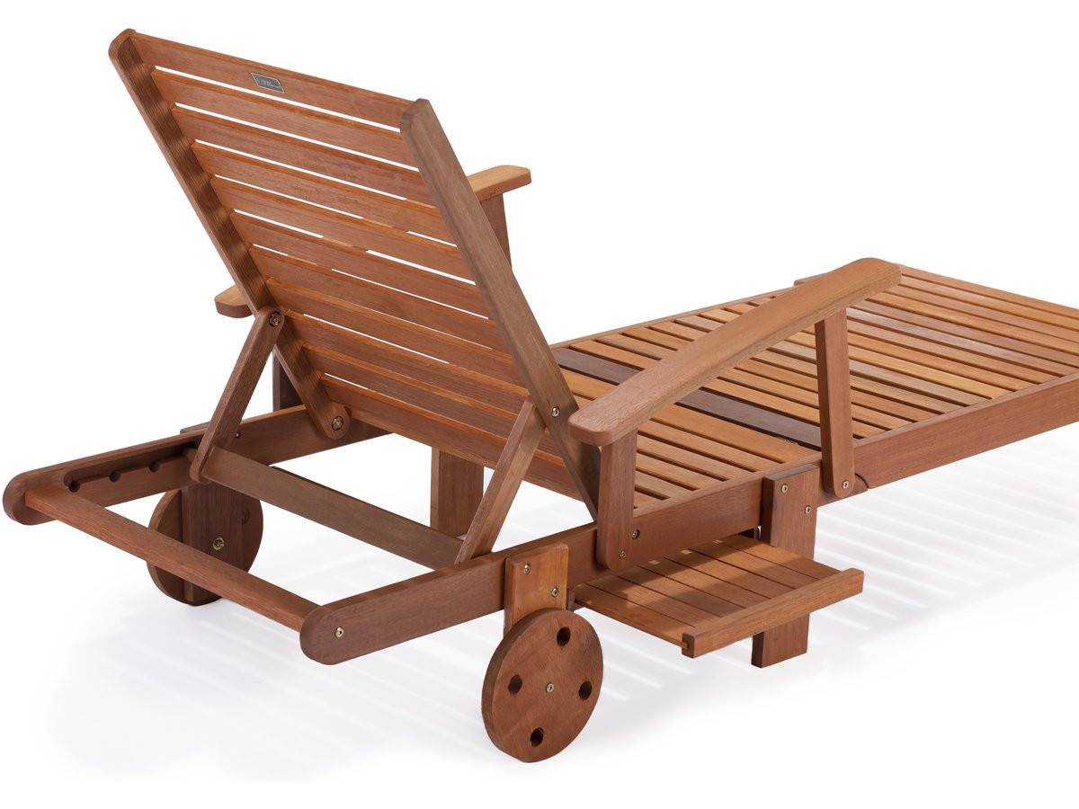 Habitat Et Jardin - Bain De Soleil Pliant En Bois Exotique "tokyo" - Maple - Marron Clair - Lot De 2 -habitat Et Jardin - Imagen 3
