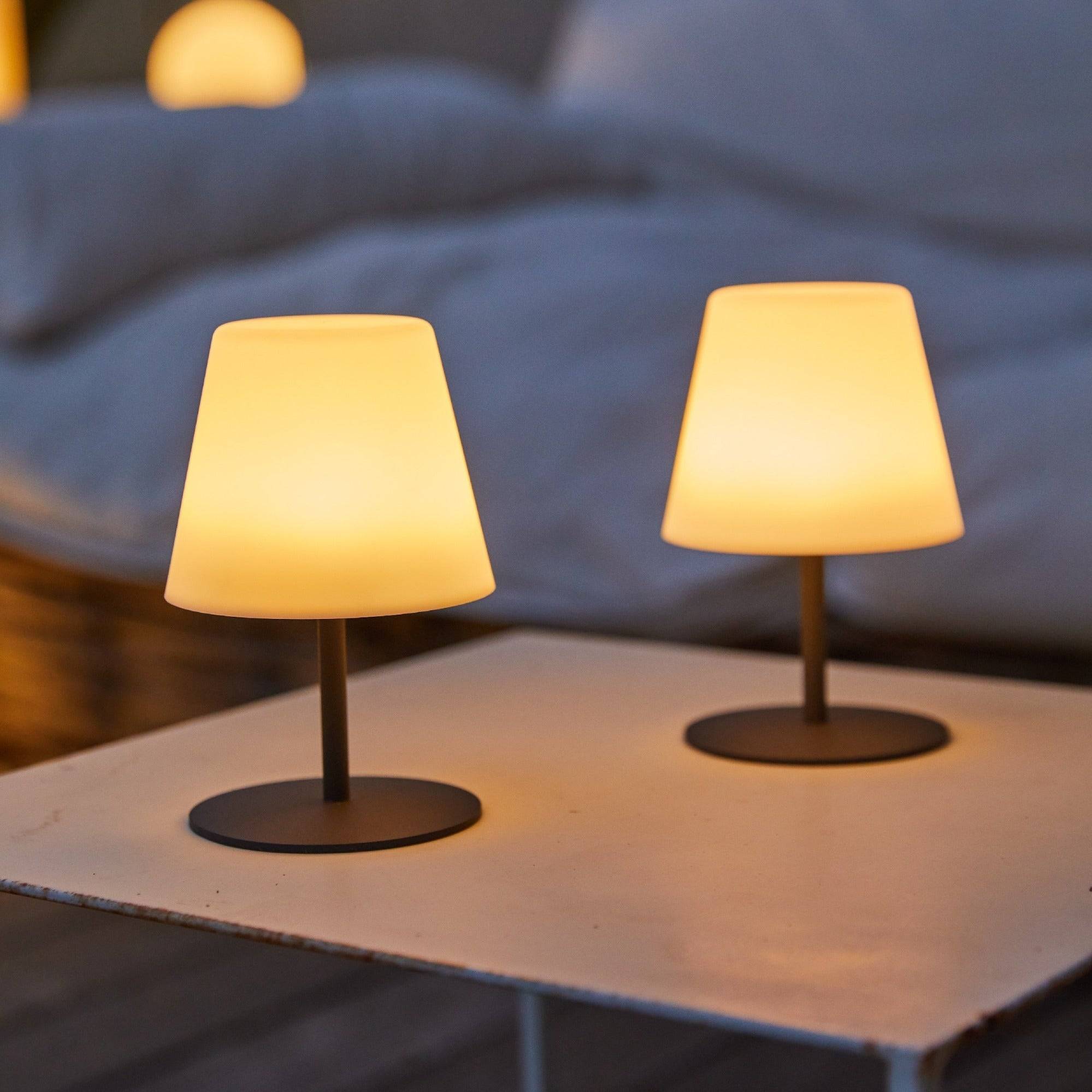 Lumisky - 4 Lampes de table sans fil STANDY MINI Gris H25cm - Imagen 2