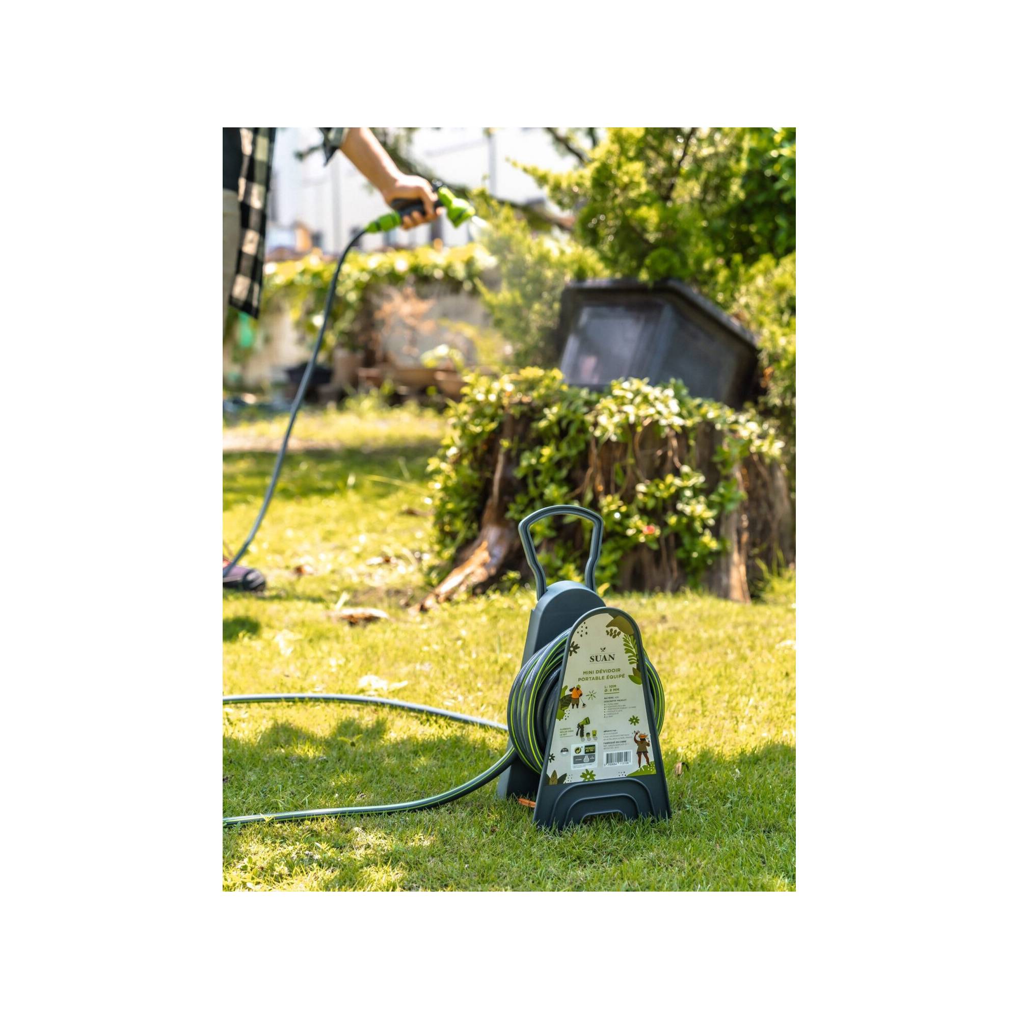 Dévidoir portable équipé - Suan - Pour balcons et terrasses - Longueur : 10m - Imagen 3