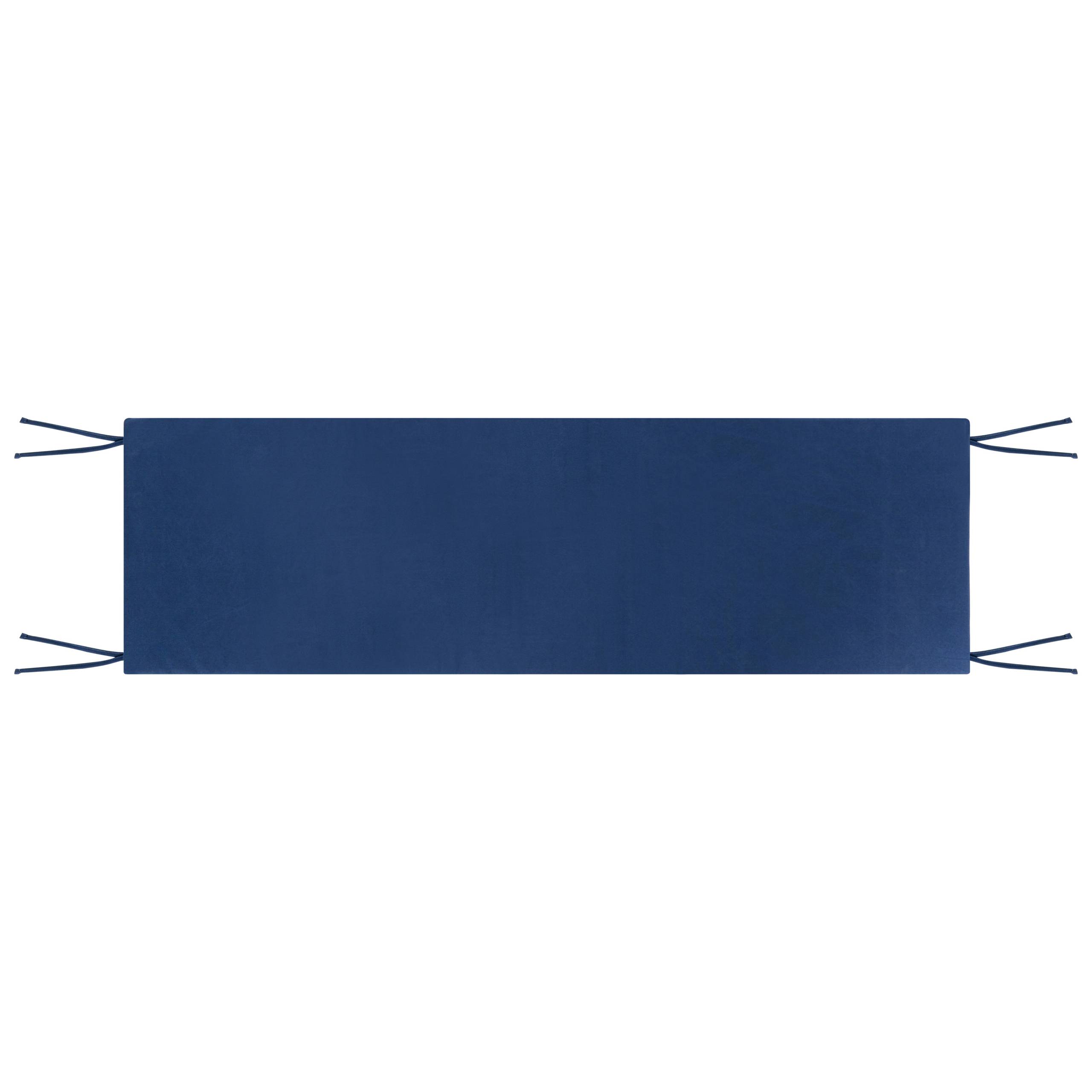 Beliani - Coussin d'assise d'extérieur Oléfine Bleu MARLBORO - 151x46x5- Beliani - Image 5