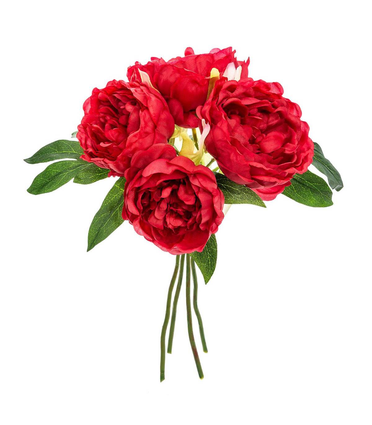 Bouquet de Fleurs artificielles 4 Pivoines Prune D. 25 x H. 30 cm - Imagen 1